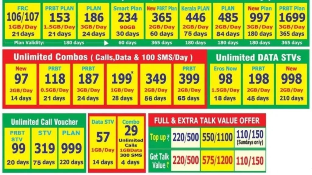 bsnl recharge plan