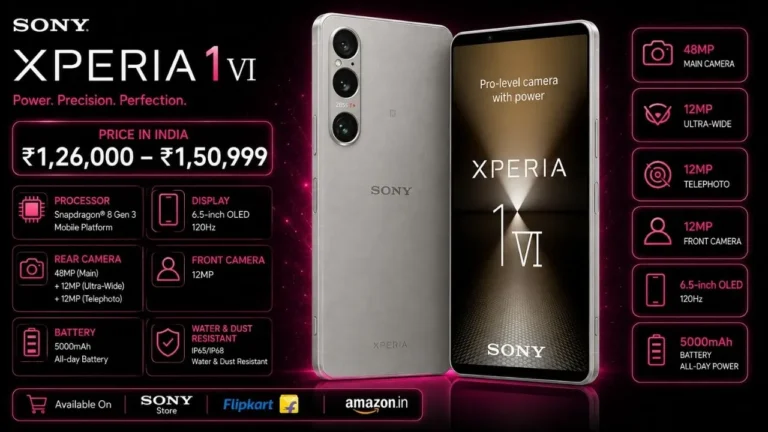 Sony Xperia 1 VI Price, Specs, EMI & Discount Offers (Aug 2026)