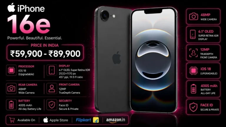 iPhone 16e Price in India - Specifications, EMI & Offers (Aug 2026)