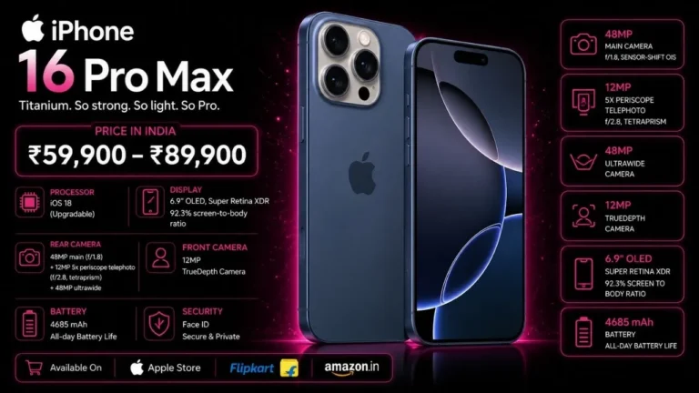 iPhone 16 Pro Max Price in India, Specifications, EMI & Offers (Aug 2026)