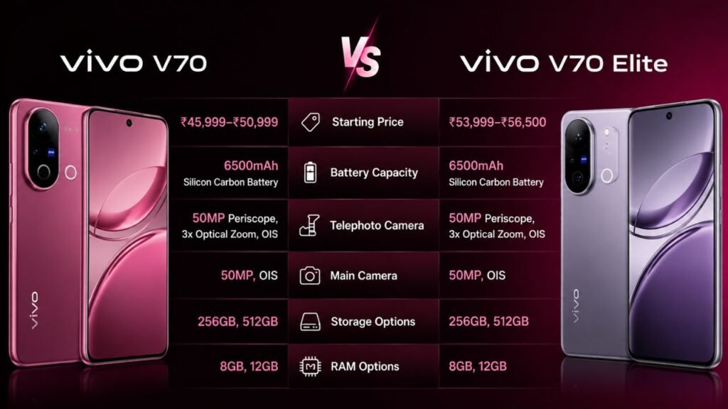 Vivo V70 vs V70 Elite (2026): Is the ₹6,000 Extra Worth It?