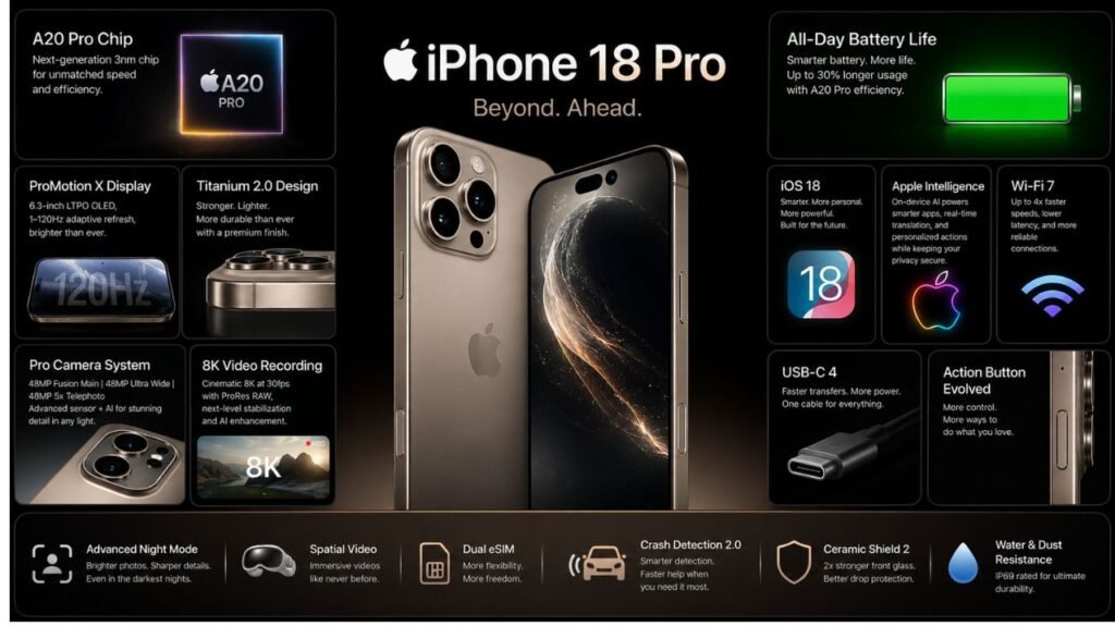 apple iphone 18 pro features