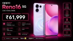 OPPO Reno16 5G Price in India: Starts at Rs. 61,999