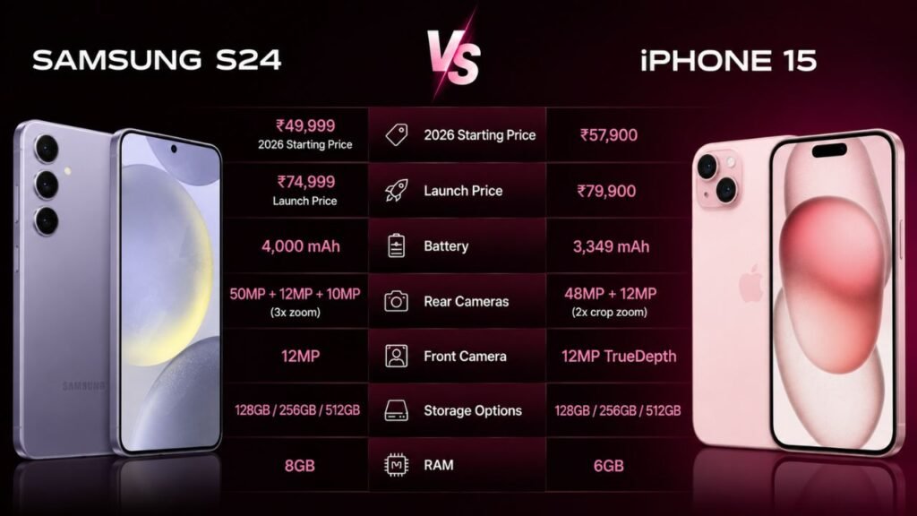 Samsung S24 vs iPhone 15 (2026): Which Flagship Wins?