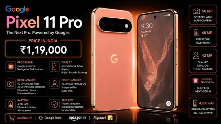 Google Pixel 11 Pro Price Starts at ₹1,19,999, Specifications & Features (2026)