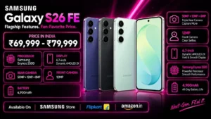 Samsung Galaxy S26 FE Price in India, Specifications, Colours, EMI & Launch Date ( Sep 18, 2026)