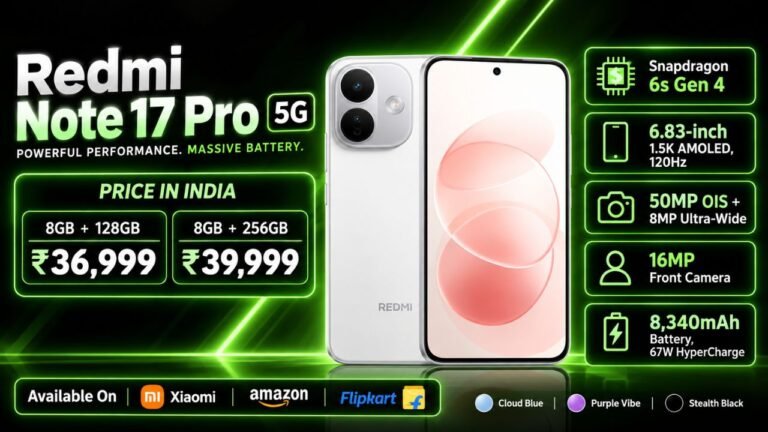 Redmi Note 17 Pro 5G Price in India, Specifications, Launch Date, Colours, Bank Offers & EMI (2026)