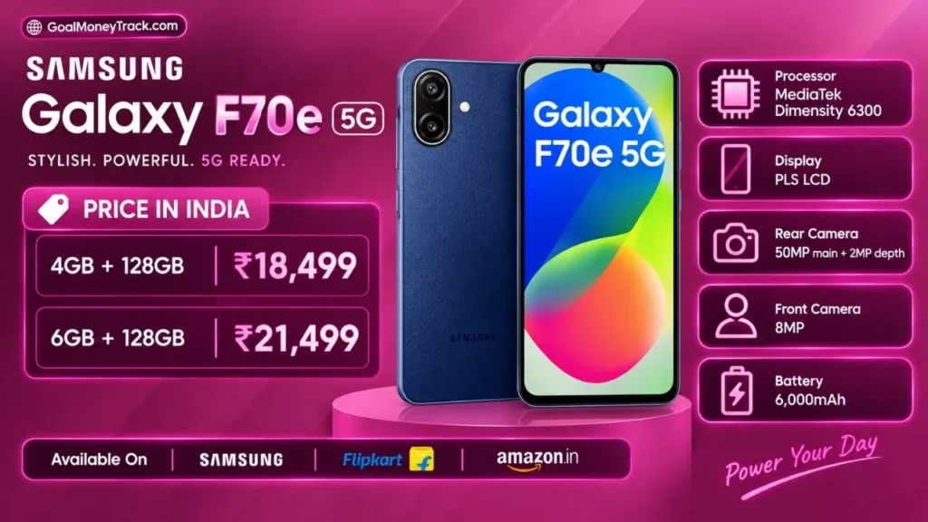 Samsung Galaxy F70e 5G Price: Specifications, Colours, EMI & Offers